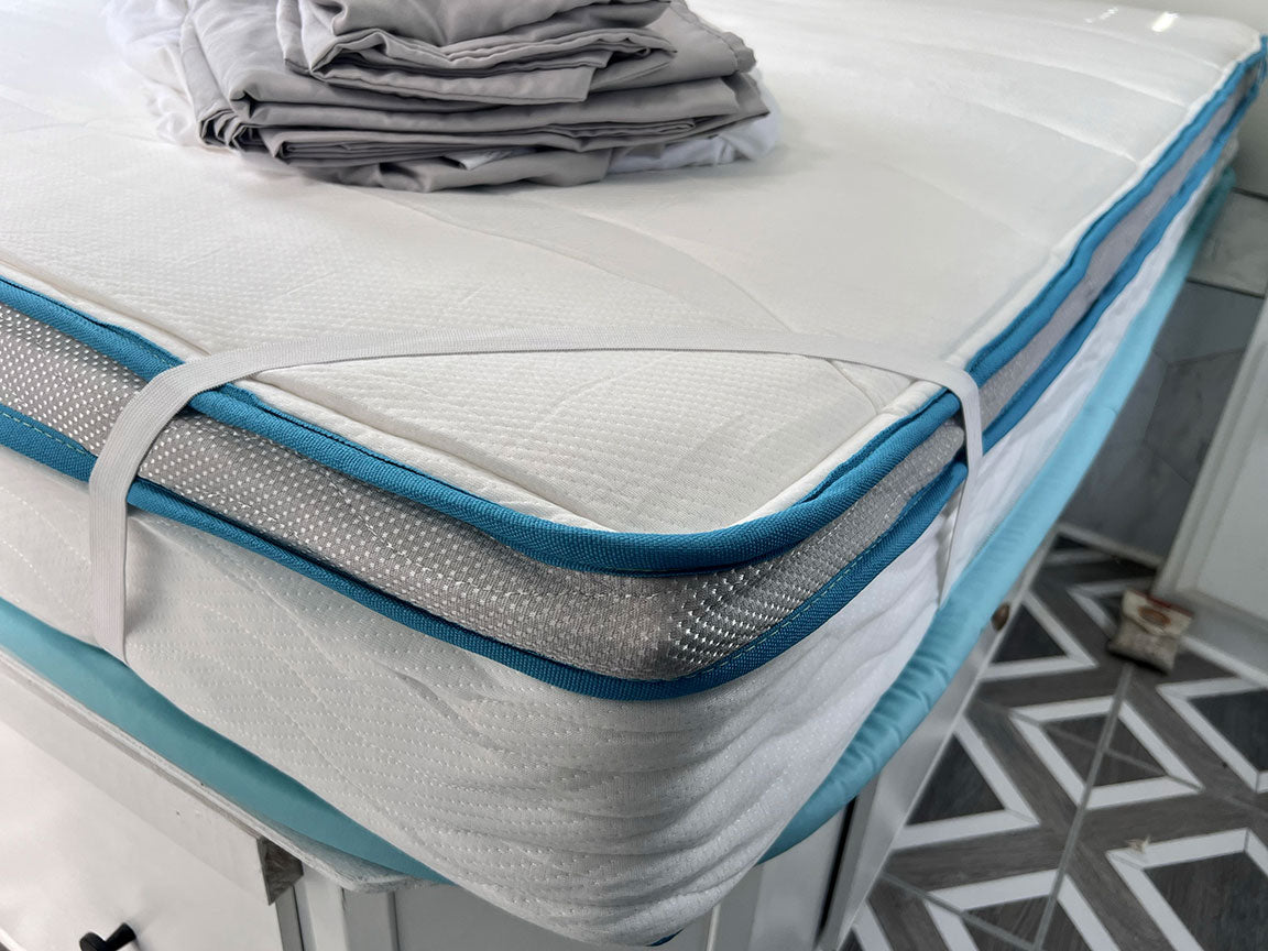 Anti-condensation mattress underlay installed